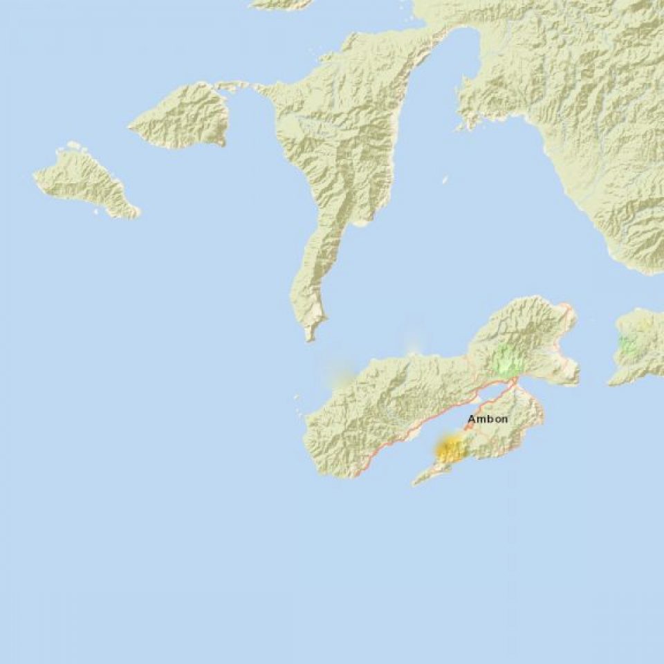 Peta Pulau Ambalau dan Pulau Nusalaut