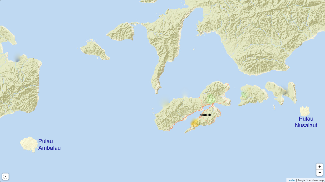 Peta Pulau Ambalau dan Pulau Nusalaut